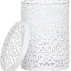 Rangement|Gifi Boîte déco design métal blanc Muranu romantique dentelle