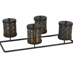 Rangement|Gifi Boîte déco noire dorée x4 sur support