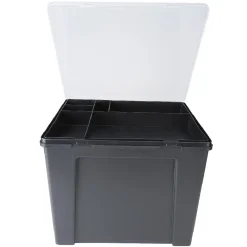 Rangement|Gifi Boîte de classement en plastique 8 dossiers noir