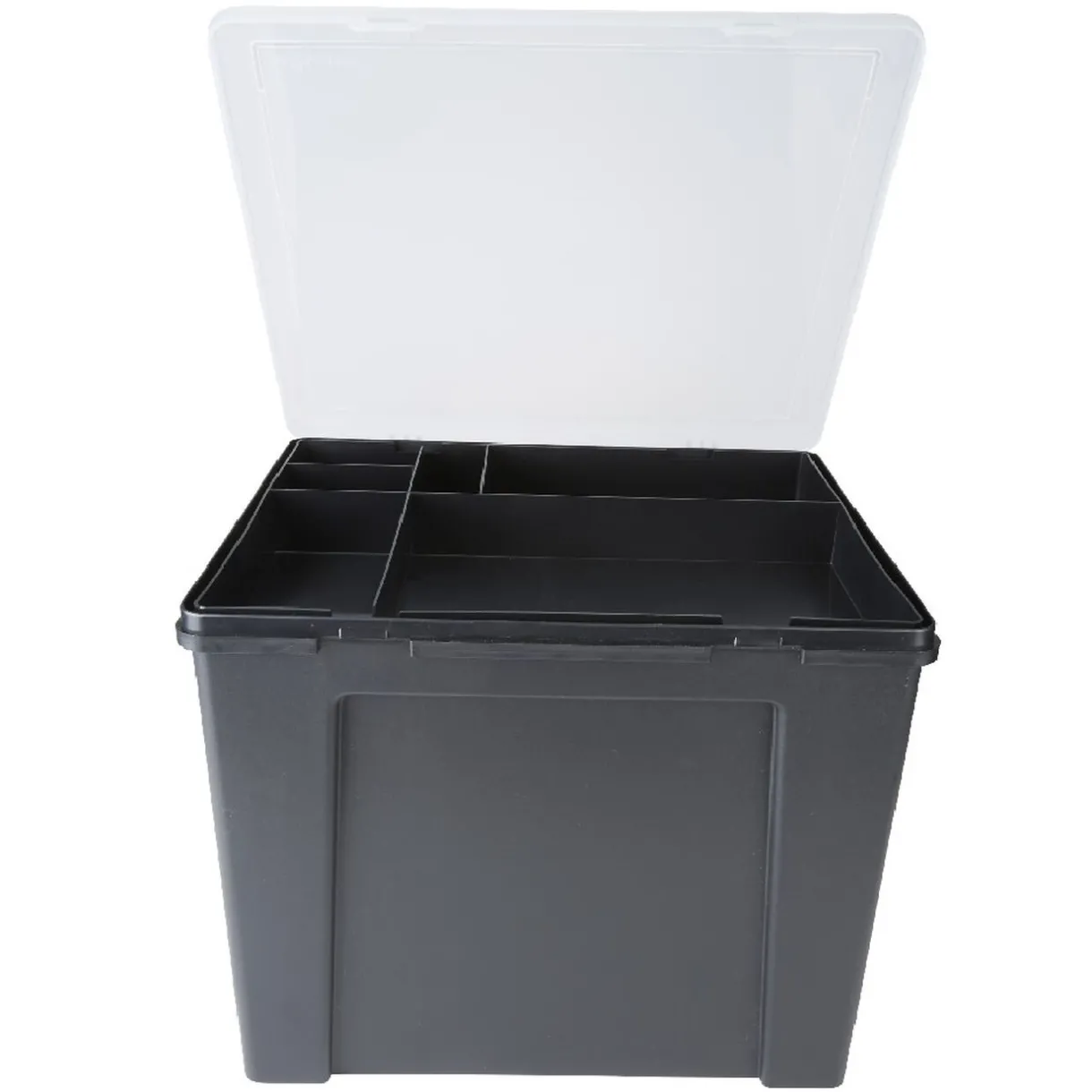 Rangement|Gifi Boîte de classement en plastique 8 dossiers noir