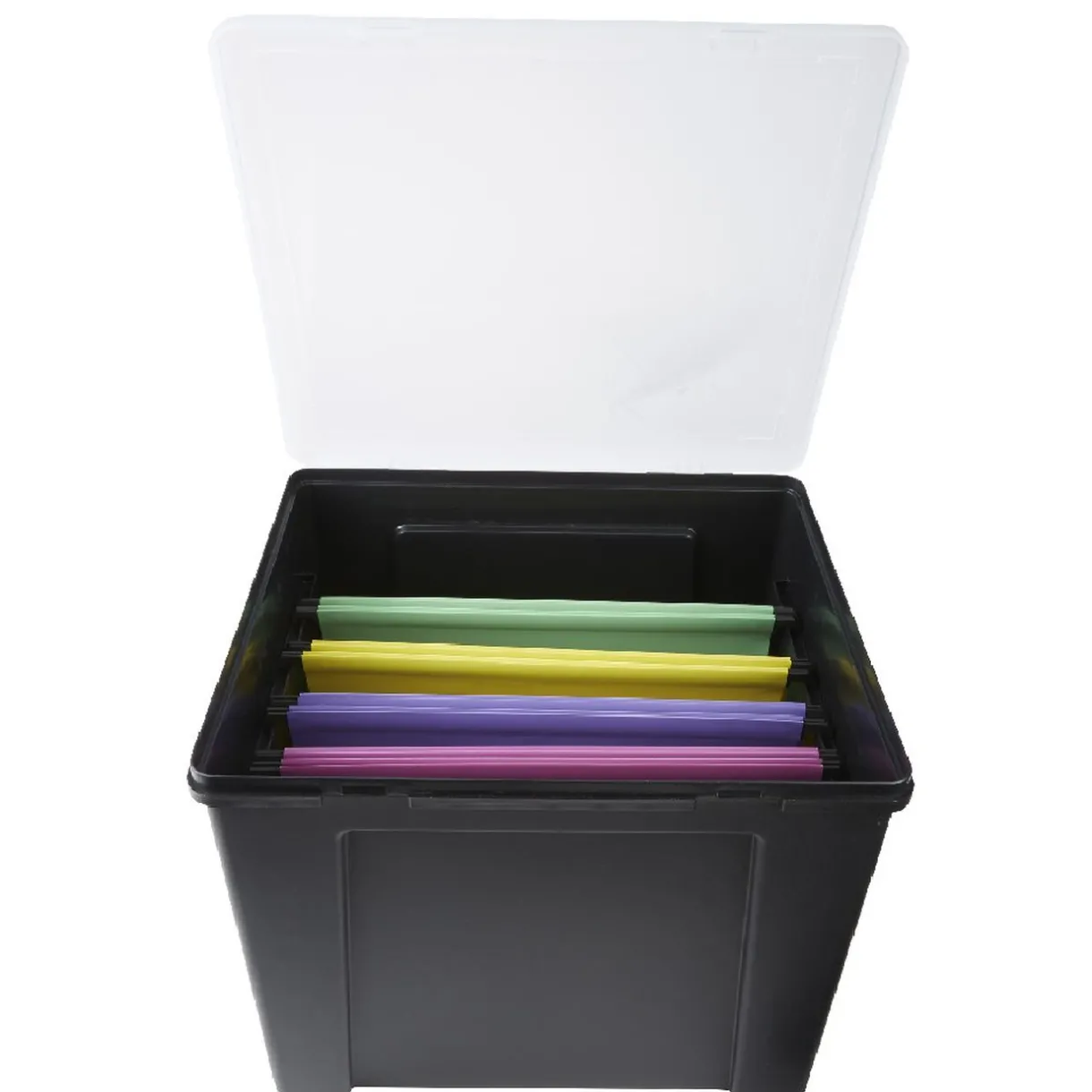 Rangement|Gifi Boîte de classement en plastique 8 dossiers noir