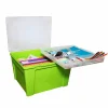 Rangement|Gifi Boîte de classement en plastique 8 dossiers vert