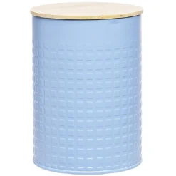 Boîte de conservation en métal avec couvercle en bambou^Gifi Hot