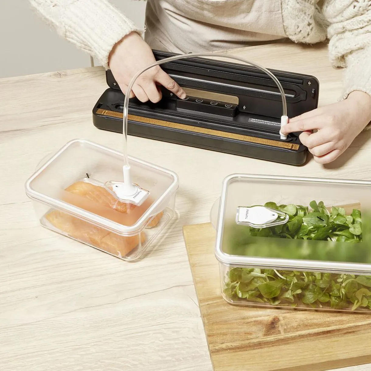 Boîte de conservation sous vide 1,3L - 21,5x13,8xH7,7cm^Gifi Clearance