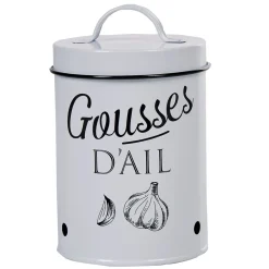Boîte de conservation vintage en métal pour gousses d'ail^Gifi Clearance