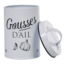 Boîte de conservation vintage en métal pour gousses d'ail^Gifi Clearance