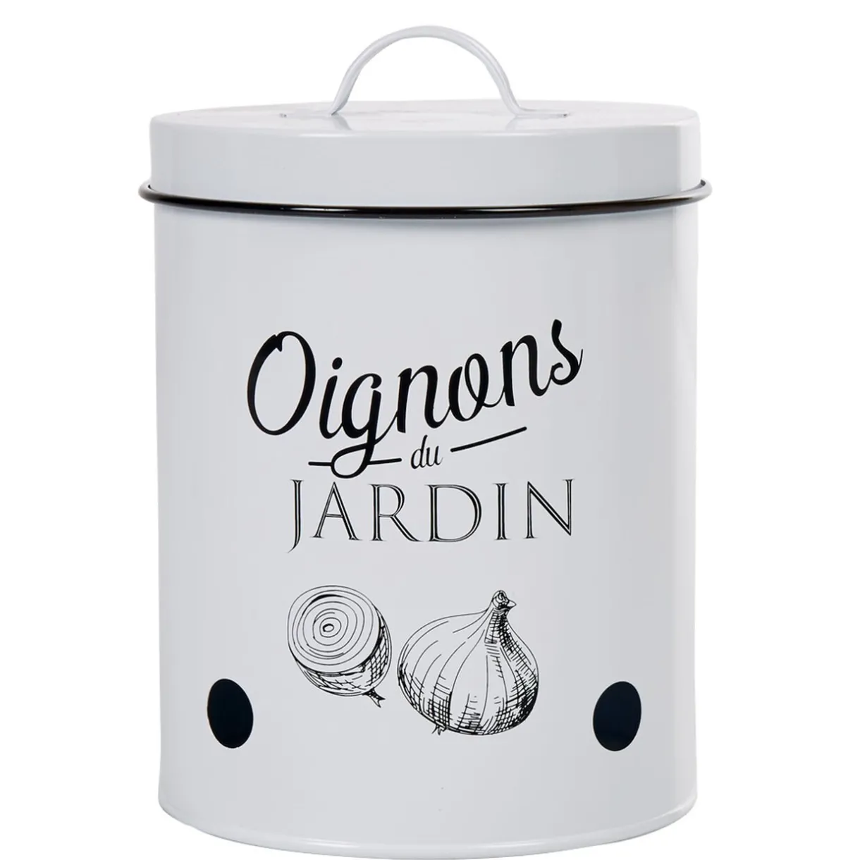Boîte de conservation vintage en métal pour oignons^Gifi New