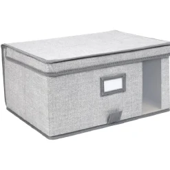 Rangement|Gifi Boîte de rangement à fenêtre grise XS