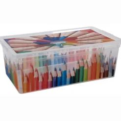 Rangement|Gifi Boîte de rangement 6 L motif crayon