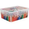 Rangement|Gifi Boîte de rangement 10 L motif crayon