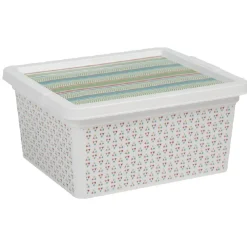 Entretien Du Linge|Gifi Boîte de rangement 2 L multicolore exotique