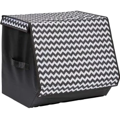 Entretien Du Linge|Gifi Boîte de rangement à ouverture frontale motif chevron H35 cm