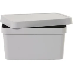 Rangement|Gifi Boîte de rangement avec couvercle grise 3,6 L