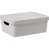 Rangement|Gifi Boîte de rangement avec couvercle grise 11 L