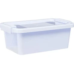 New Gifi Boîte de rangement avec couvercle lavande transparent 4L
