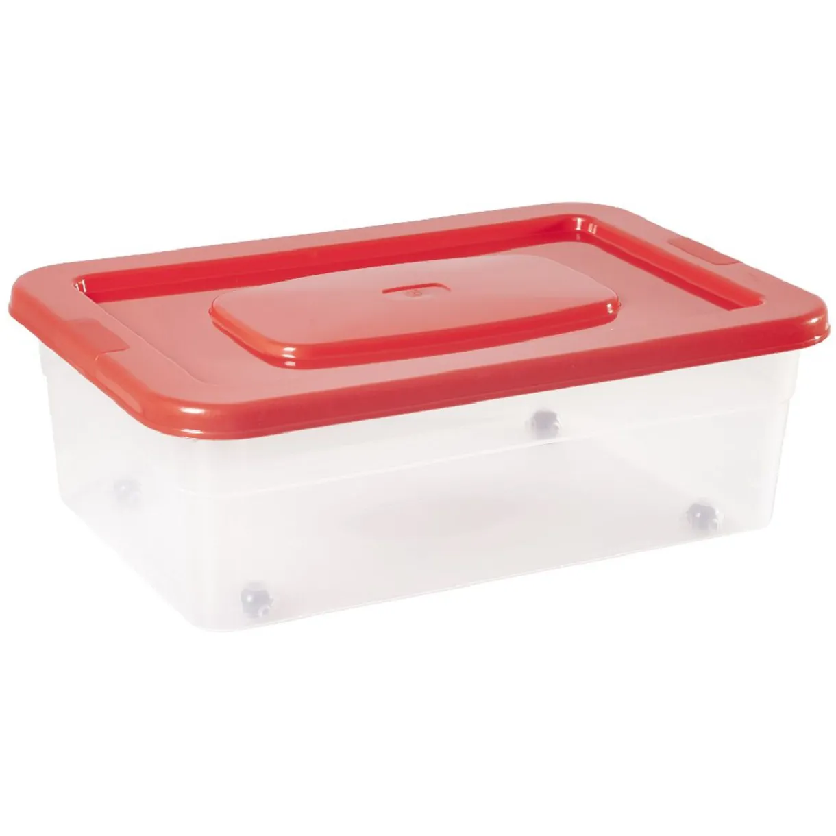 Rangement|Gifi Boîte de rangement avec roulettes et couvercle 25 L