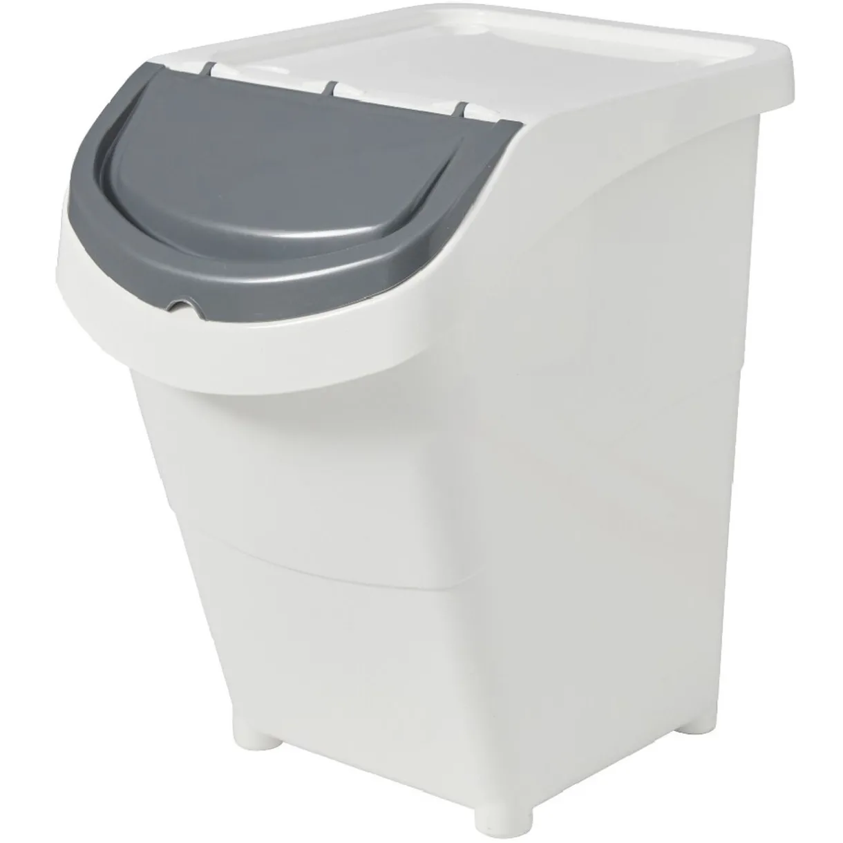 Rangement|Gifi Boîte de rangement blanche avec couvercle 40 L