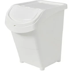 Rangement|Gifi Boîte de rangement blanche avec couvercle 40 L
