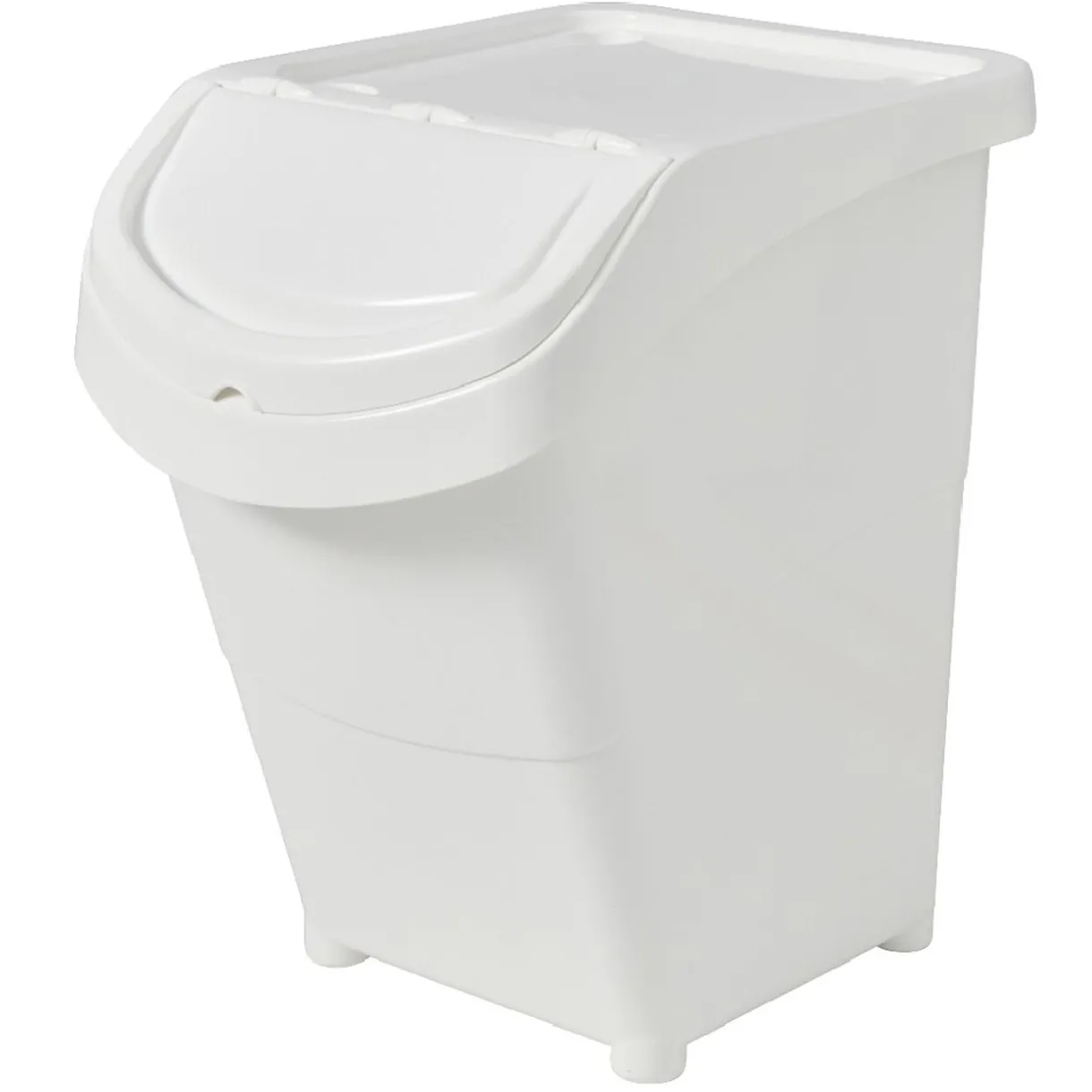 Rangement|Gifi Boîte de rangement blanche avec couvercle 40 L