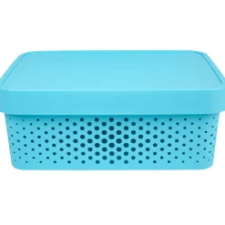 Rangement|Gifi Boîte de rangement bleue 11 L