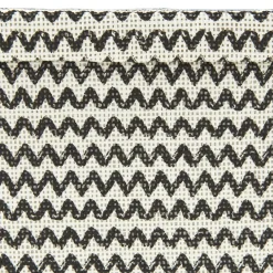 Entretien Du Linge|Gifi Boîte de rangement carrée décor zig zag noir blanc
