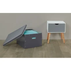 Rangement|Gifi Boîte de rangement carton pliable
