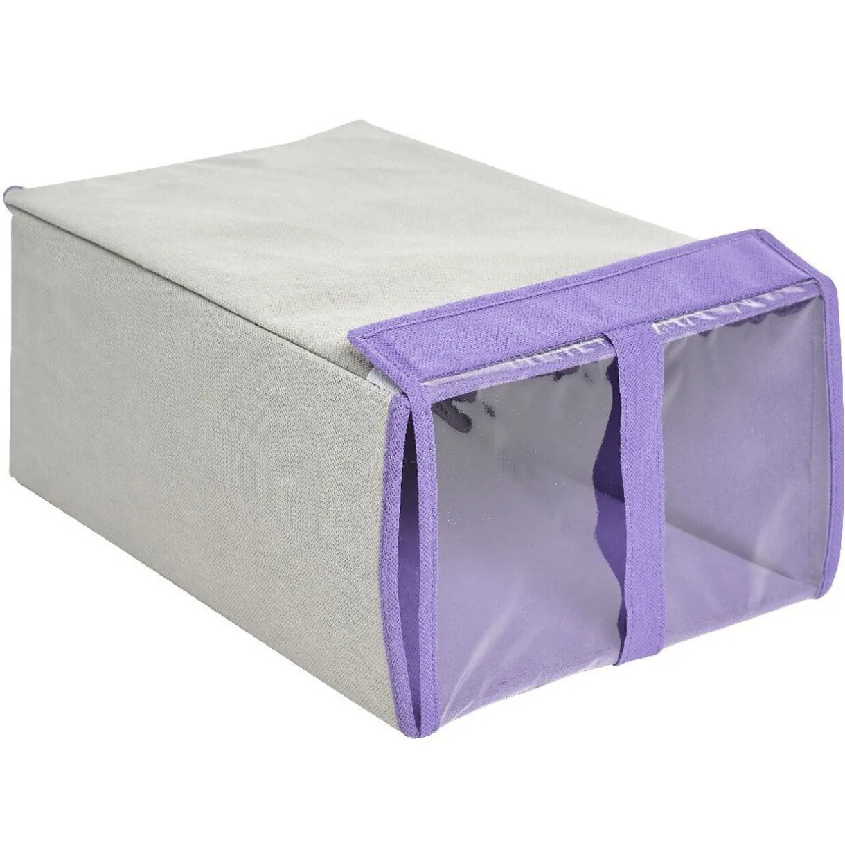 Rangement|Gifi Boîte de rangement chaussures en carton gris violet