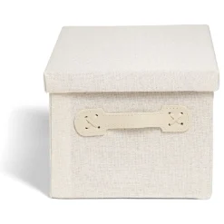 Rangement|Gifi Boîte de rangement coton gris ou beige 36xH17x22cm