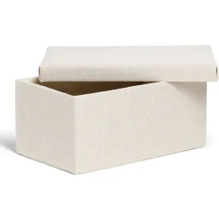 Rangement|Gifi Boîte de rangement coton gris ou beige 27,5xH12,5x17,5cm
