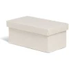 Rangement|Gifi Boîte de rangement coton gris ou beige 24,5xH10x13cm