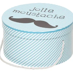 Rangement|Gifi Boîte de rangement déco bleue Jidoo 2.0 moustache