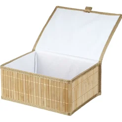 Rangement|Gifi Boîte de rangement déco lattes en bambou L32 x L25 cm
