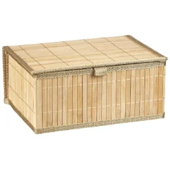 Rangement|Gifi Boîte de rangement déco lattes en bambou L29 x L23 cm