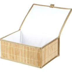 Rangement|Gifi Boîte de rangement déco lattes en bambou L29 x L23 cm