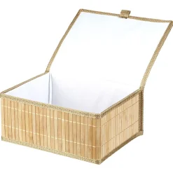Rangement|Gifi Boîte de rangement déco lattes en bambou L24 x L18 cm