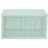 Rangement|Gifi Boîte de rangement déco verte d eau