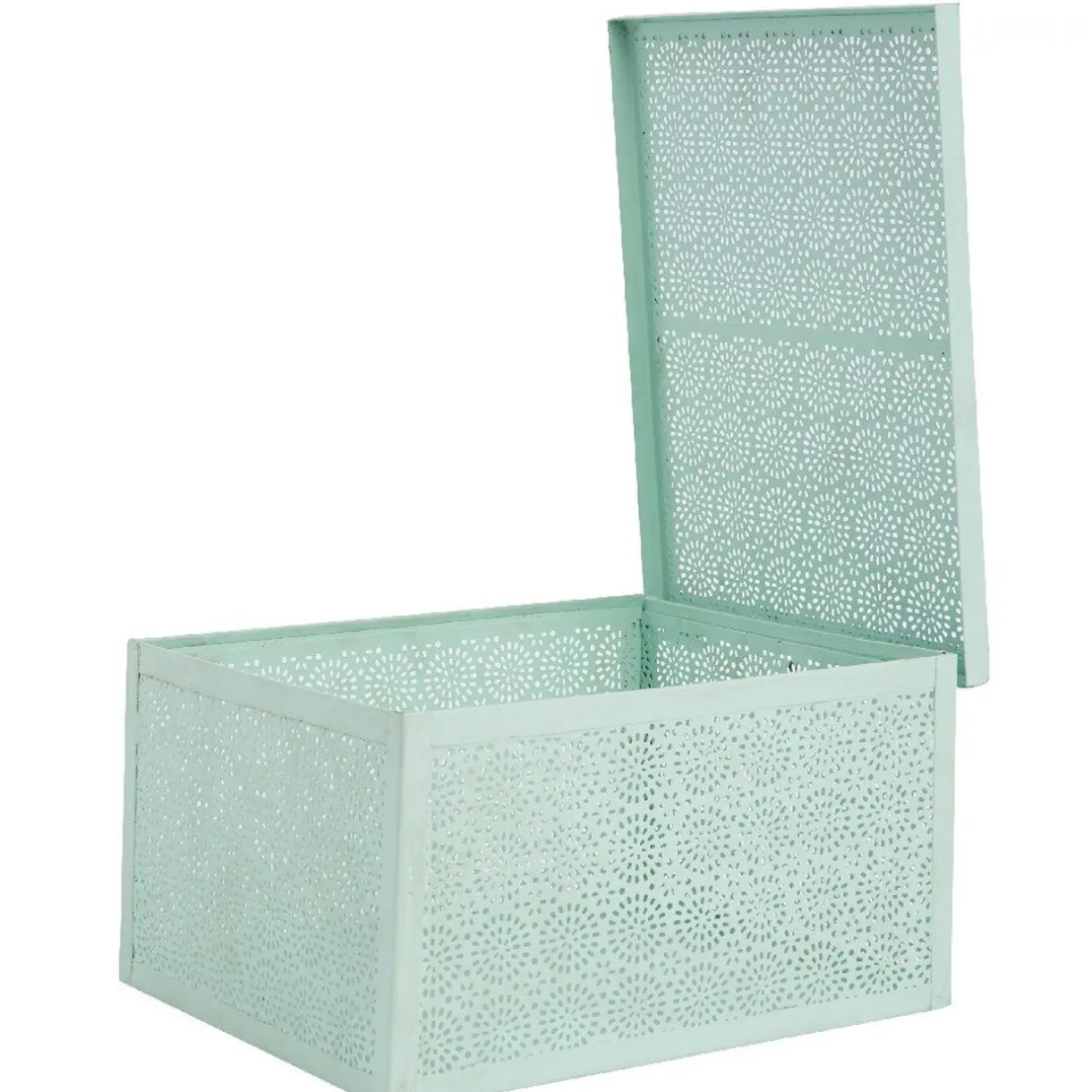 Rangement|Gifi Boîte de rangement déco verte d eau