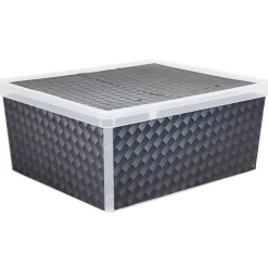 Rangement|Gifi Boîte de rangement design carbone 18 L