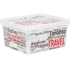 Entretien Du Linge|Gifi Boîte de rangement design noms de villes 2 L