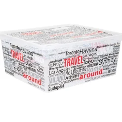 Rangement|Gifi Boîte de rangement design noms de villes 18 L