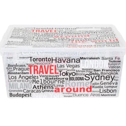 Rangement|Gifi Boîte de rangement design noms de villes 18 L