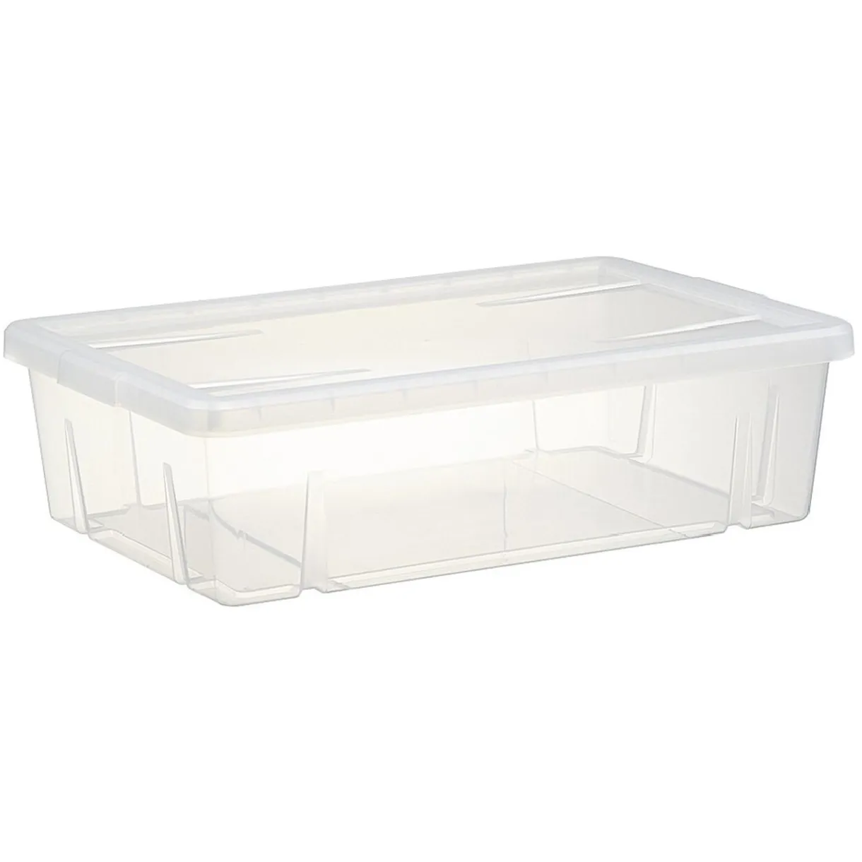 Rangement|Gifi Boîte de rangement dessous de lit blanc transparent avec couvercle 28L