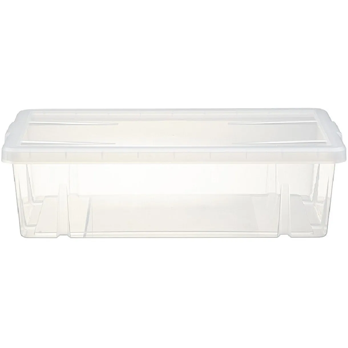 Rangement|Gifi Boîte de rangement dessous de lit blanc transparent avec couvercle 28L