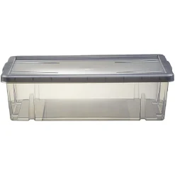 Rangement|Gifi Boîte de rangement dessous de lit noir transparent 28L