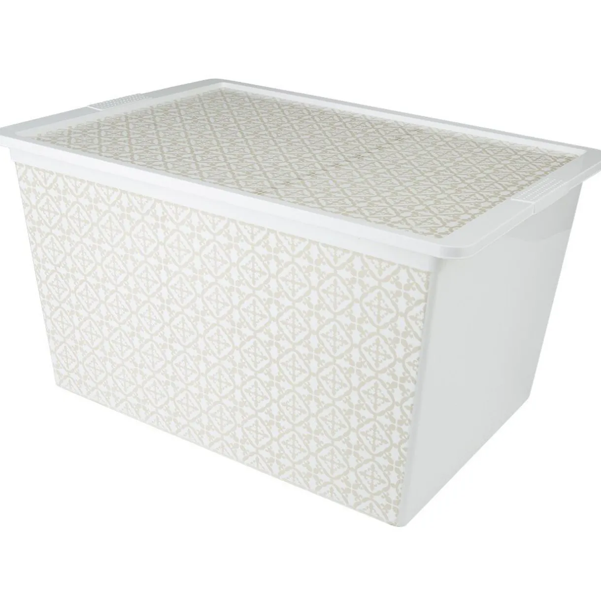 Rangement|Gifi Boîte de rangement Dolce Vita carreau de ciment taupe 50L