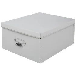 Rangement|Gifi Boîte de rangement en carton gris clair petit modèle