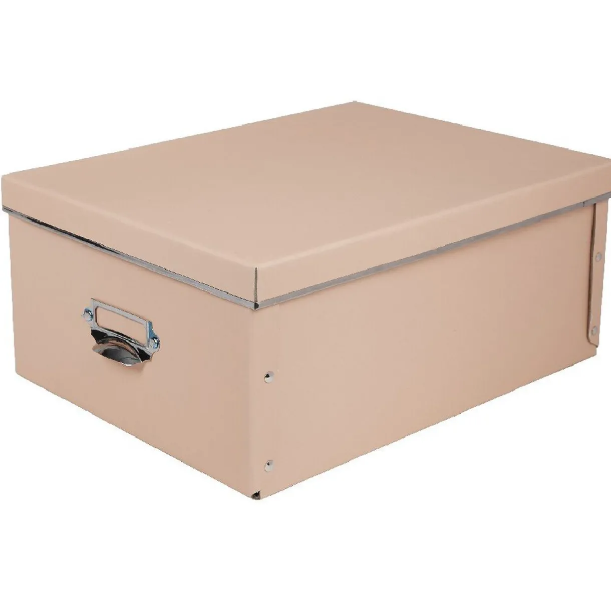 Rangement|Gifi Boîte de rangement en carton rose saumon petit modèle