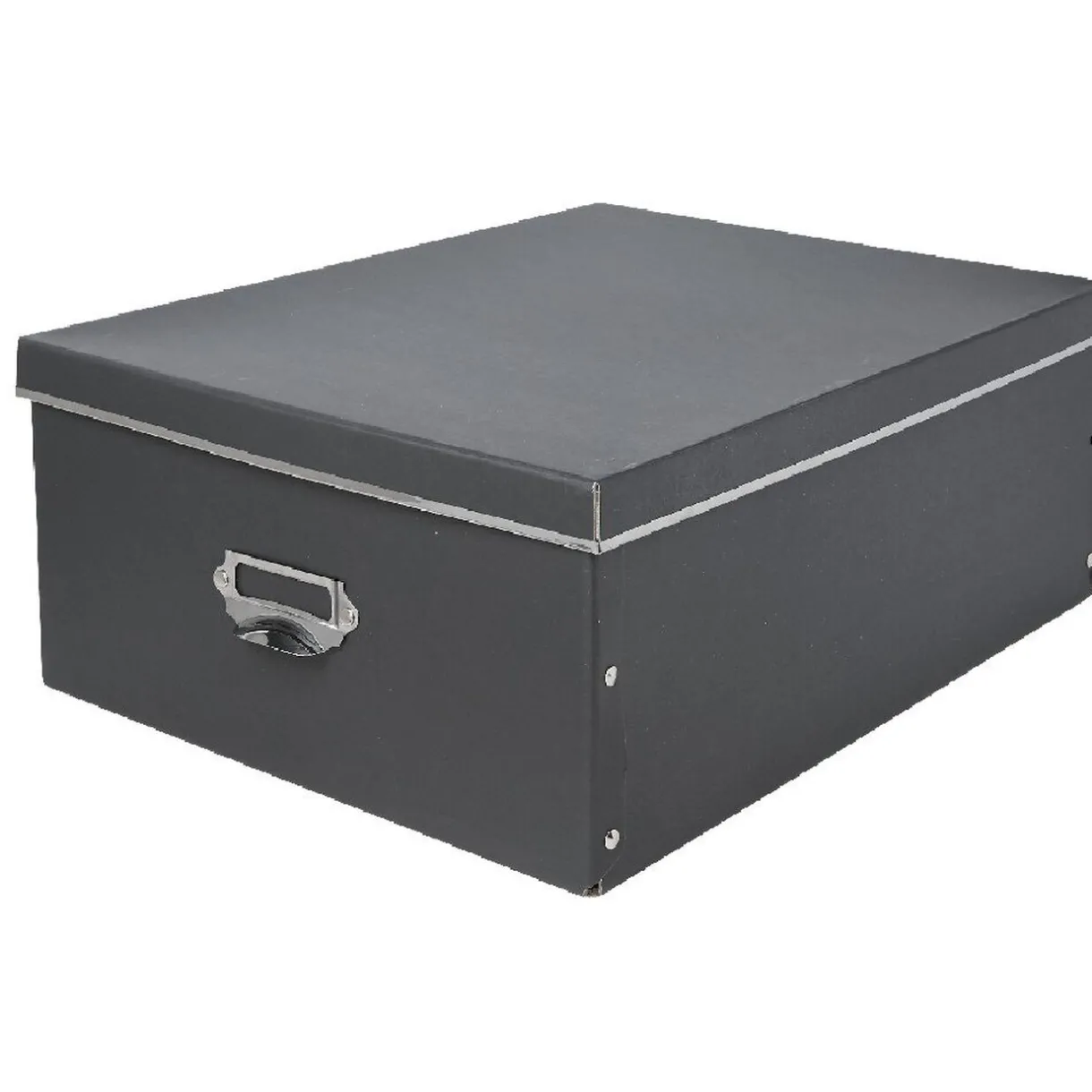 Rangement|Gifi Boîte de rangement en carton gris anthracite grand modèle