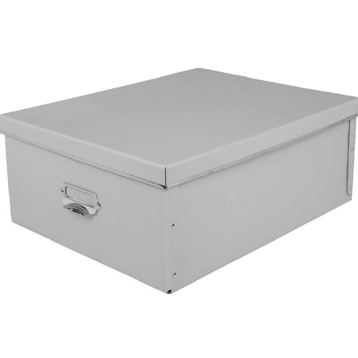 Rangement|Gifi Boîte de rangement en carton gris clair grand modèle