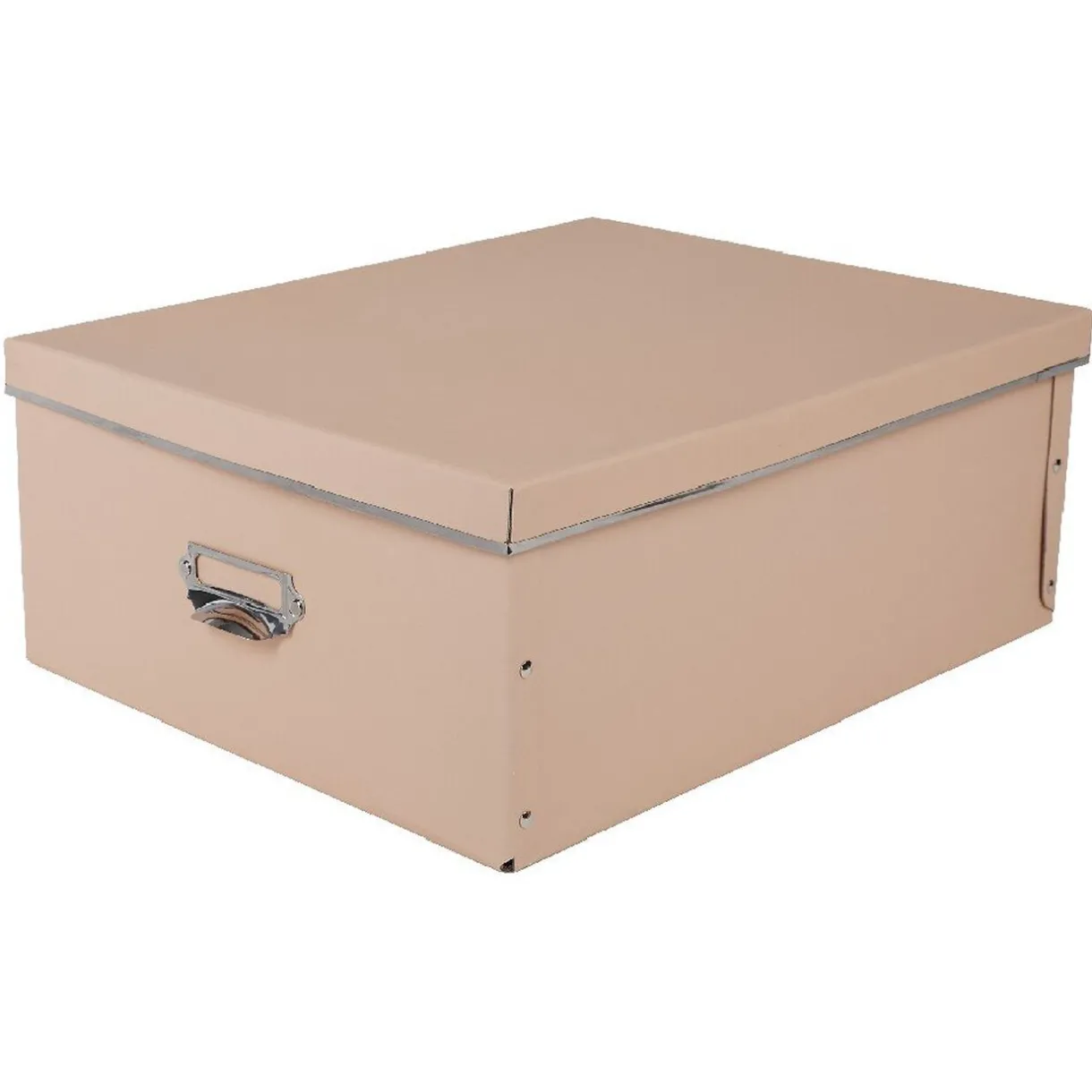 Rangement|Gifi Boîte de rangement en carton rose saumon grand modèle